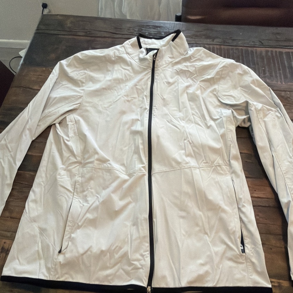 Dunning Golf Men's Gray Full Zip Wind Breaker Lightweight Performance Men's L!